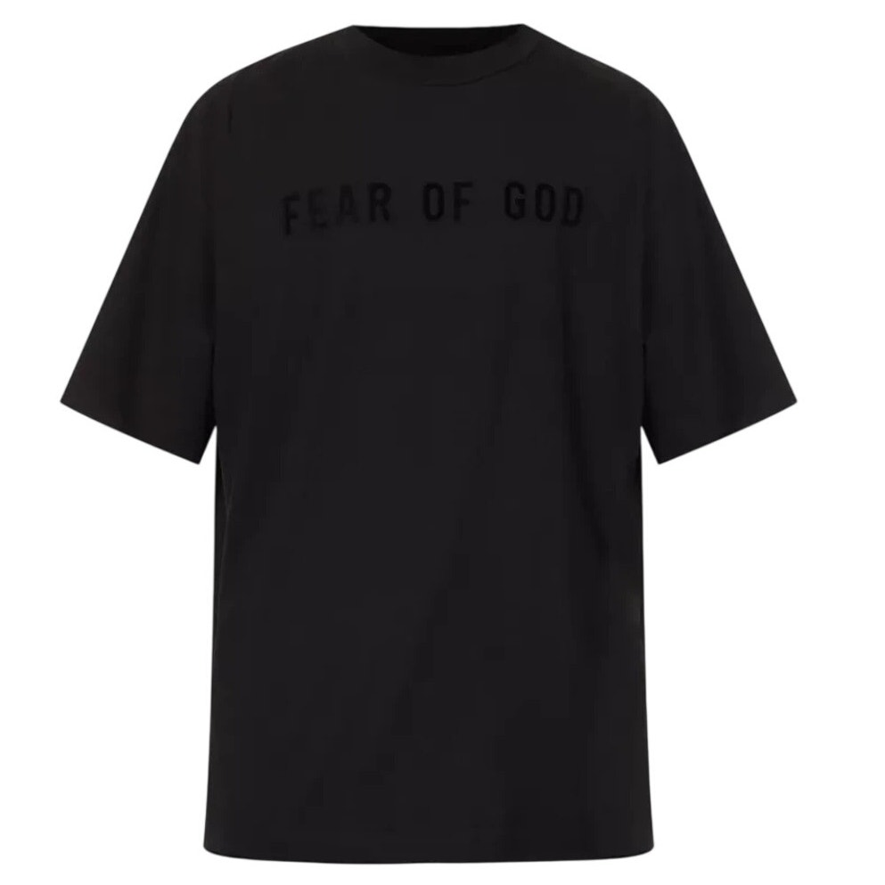 Fear Of God Black Logo Relaxed Fit T Shirt Size L